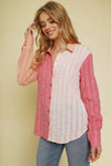 The Raelyn Color Block Button Down