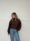 The Brecklyn Mock Neck Rib Sweater