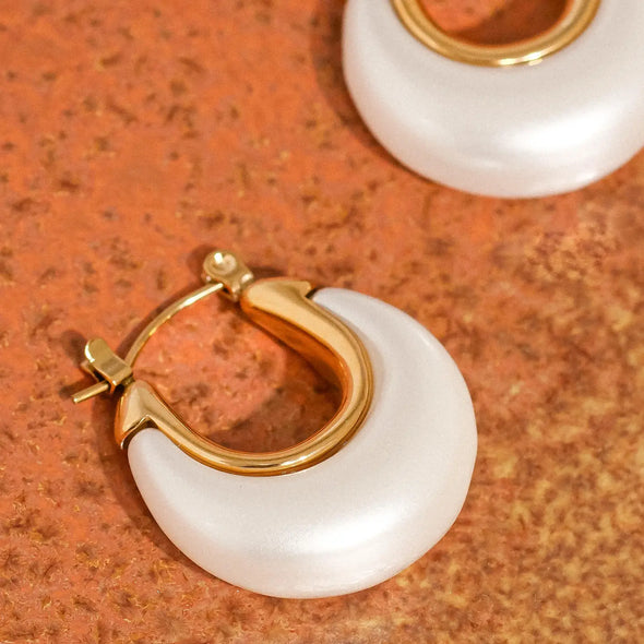 The Roselle 18K Gold Plated Teardrop Hoop Earrings