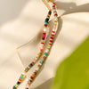 The Sunny Non-Tarnish Boho Color Beaded Necklace