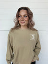 Z supply wild side crewneck graphic sweatshirt gold