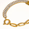 The Benson 18K Gold Non-Tarnsih Rhinestone Chain Bracelet