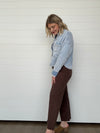 The Gina Slim Wide Leg Espresso Jeans