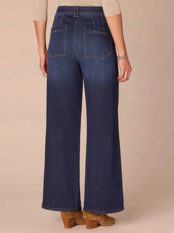 The Ariel AbSolution Skyrise Tulip Hem Wide Leg Jeans