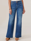 democracy clothing absolution high rise wide leg full length jeans blue denim