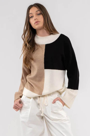 The Amaya Color Block Sweater