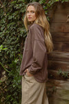 brown blu pepper oversized ribbed pin stripe collared button down shacket neutral fall winter basic