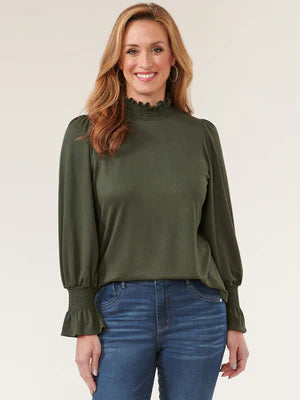 The Alyssa Mock Neck Knit Top