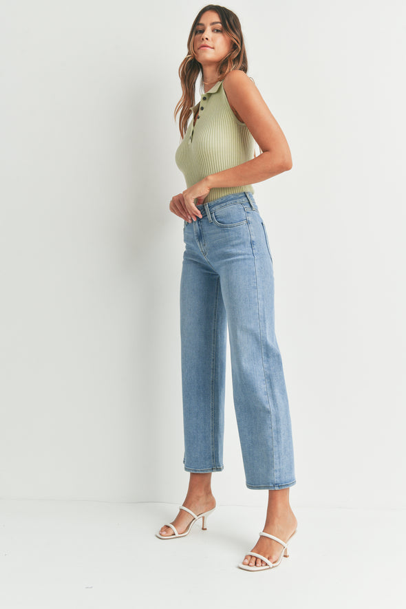 just black denim high rise wide leg jeans medium denim