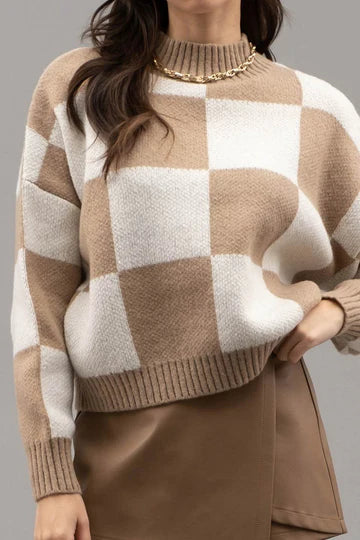 The Gabby Checkered Sweater