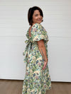 The Juliette Floral Print Bow Back Midi Dress