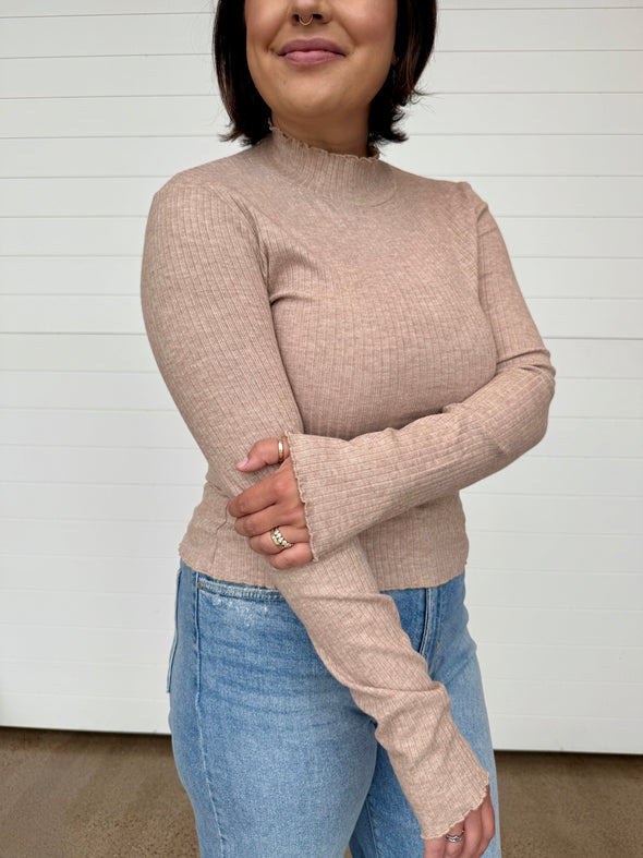 The Courtney Lettuce Edge Rib Top