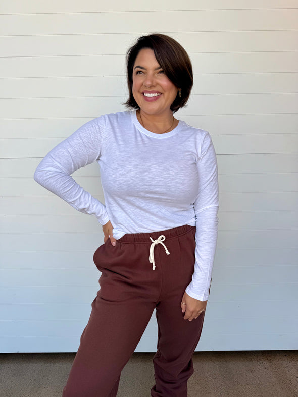 z supply modern slub long sleeve tee crewneck long sleeve slim fit basic layering top