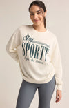 z supply sporty sunday sweatshirt sea salt crewneck relaxed fit long sleeve sporty graphic sweatshirt