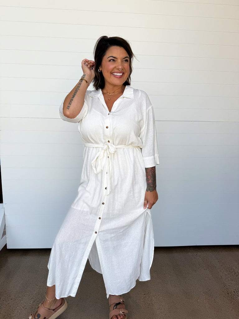 Z Supply Brise Linen Midi Dress | One:Nine Boutique Z Supply Brise Linen Midi Dress | One:Nine Boutique