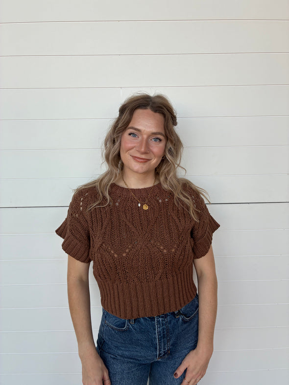 The Cali Crochet Sweater Top