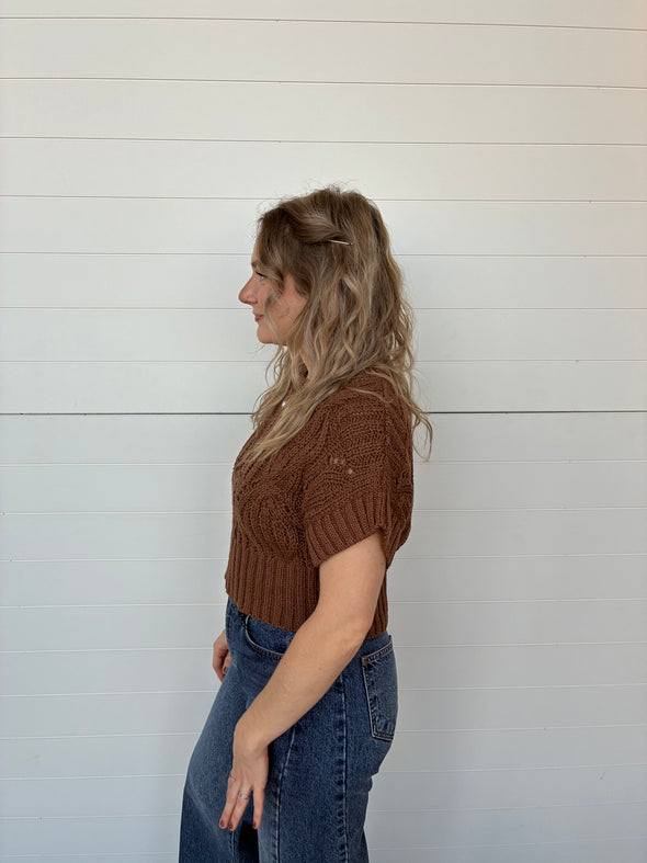 The Cali Crochet Sweater Top