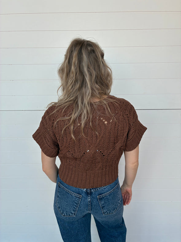 The Cali Crochet Sweater Top