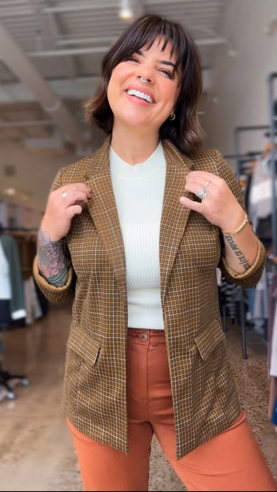 The Karalee Plaid Boyfriend Blazer