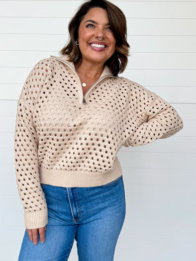 The Mimi Open Knit Pullover Sweater