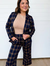 The Mabel Pull On Cropped Wide Leg Plaid Pants