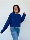 The Circuit Knit Denim Sweatshirt