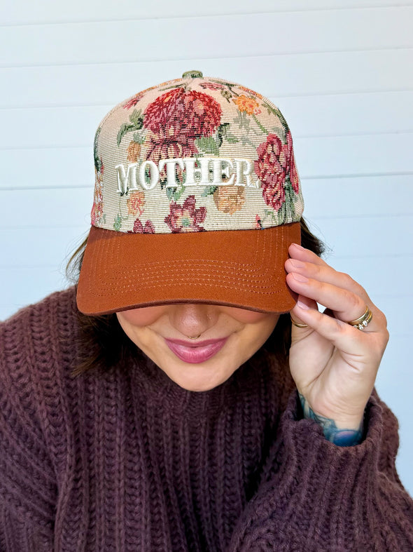 The 'Mother' Floral Trucker Hat
