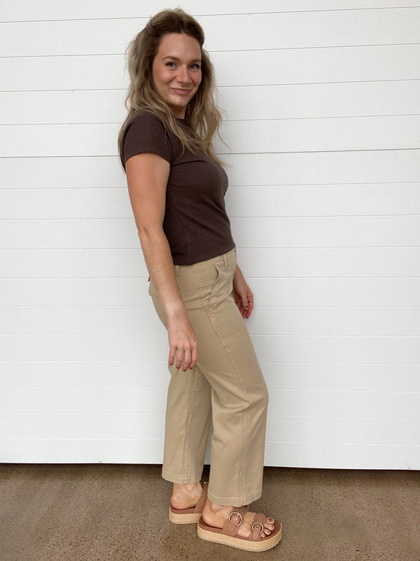 The Drea Cargo Crop Wide Leg Pants