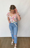 The Hazel Floral Cropped Top