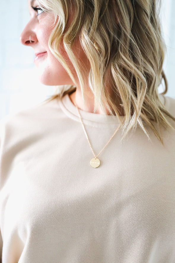 The Be Inspired Disc Necklace