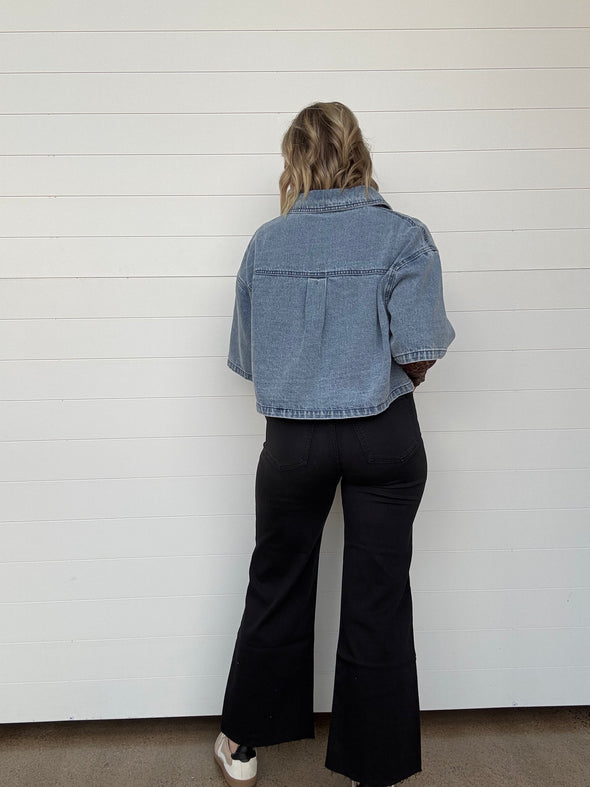 The Meg High Rise FabAb Wide Leg Jeans - Experiences Wash