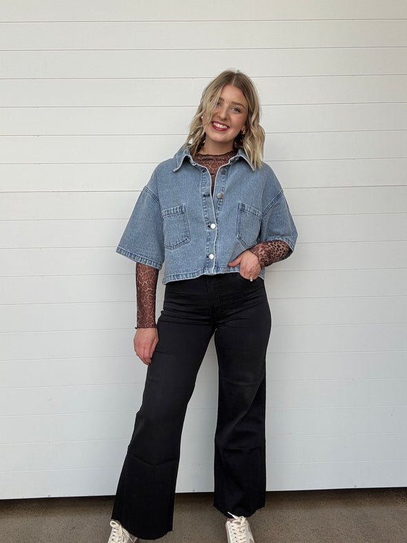 The Meg High Rise FabAb Wide Leg Jeans - Experiences Wash