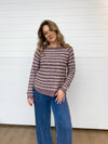 The Lucy Waffle Knit Striped Sweater