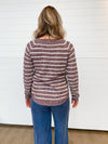 The Lucy Waffle Knit Striped Sweater