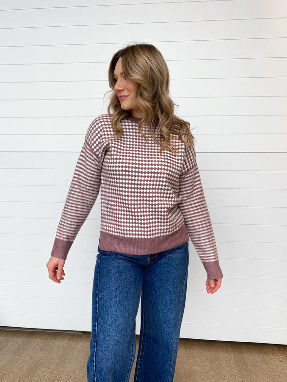 The Madelyn Checkerboard Sweater