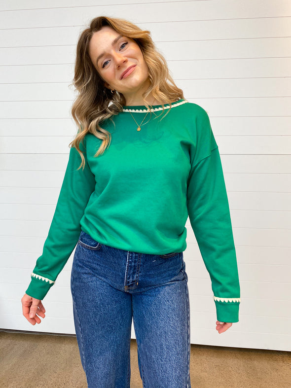 The Vera Contrast Stitch Sweatshirt