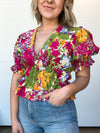 The Valentina Puff Sleeve Floral Top