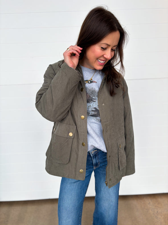 The Parker Corduroy Collar Fisherman Jacket