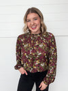 The Natalia Floral Balloon Sleeve Blouse