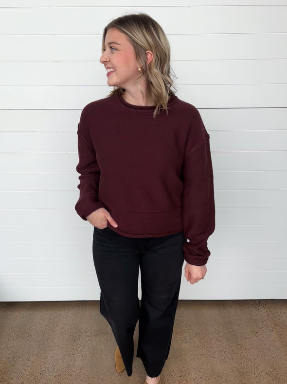 The Jackie Rolled Edge Sweater