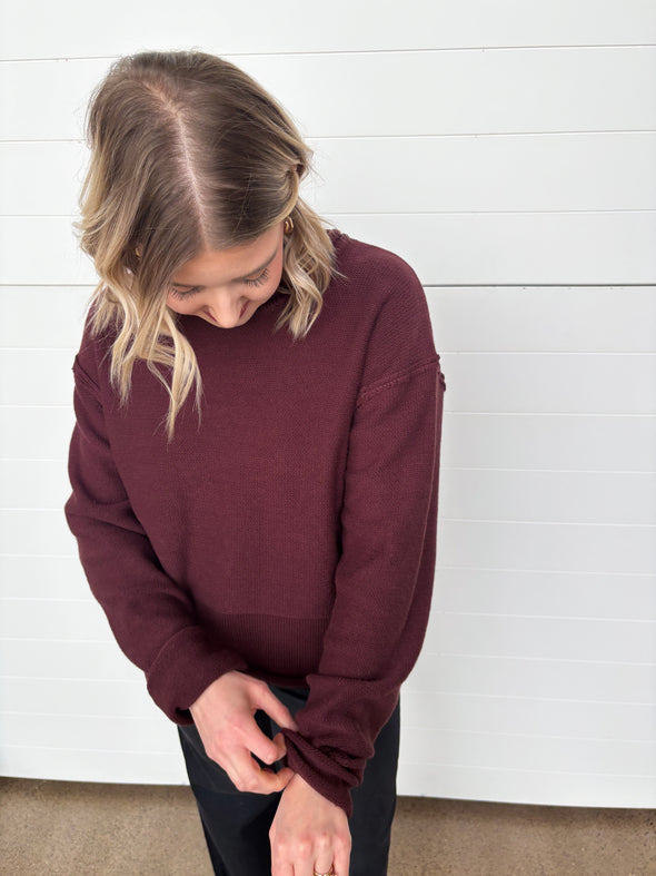 The Jackie Rolled Edge Sweater