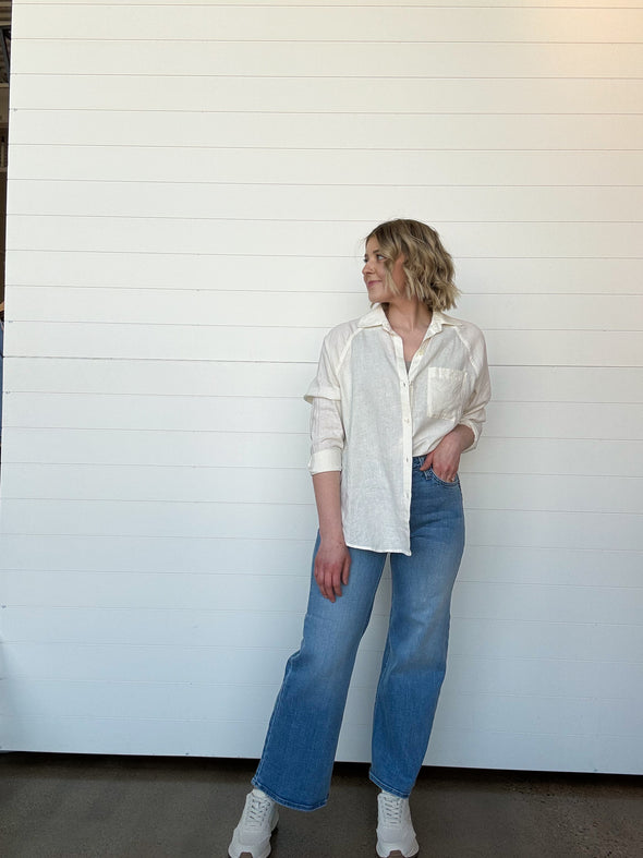 The Elena High Rise Wide Leg Jeans