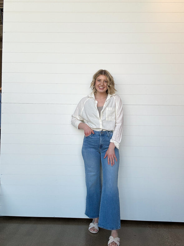 The Elena High Rise Wide Leg Jeans