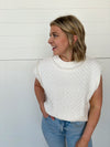 The Daphne Cable Knit Crop Sweater Top