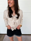 The Mina Bow Detail Sweater Top