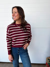 The Arden Striped Cropped Sweater