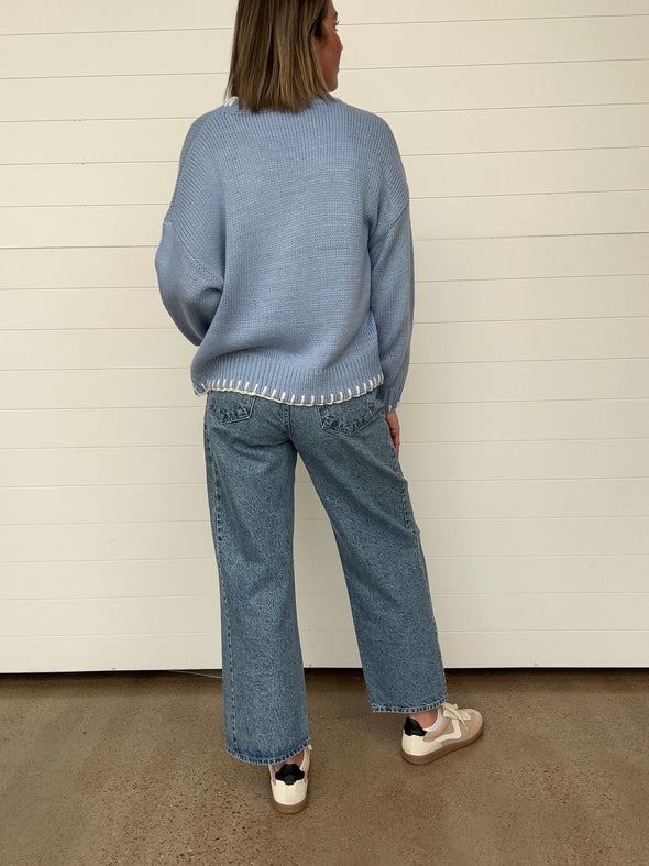 The Quinnley Embroidered Bow Sweater