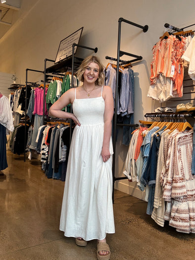 The Bayside Linen Maxi Dress