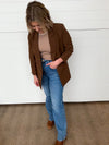 double breasted classic blazer jacket brown