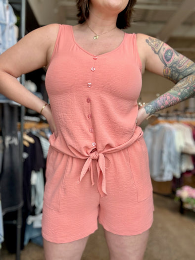 The Vanessa Elastic Waist Patch Pocket Shorts